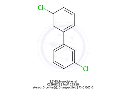 Chemical structure of 3,3'-Dichlorobiphenyl
