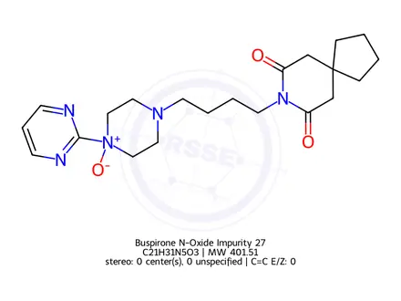 Chemical structure of Buspirone N-Oxide Impurity 27
