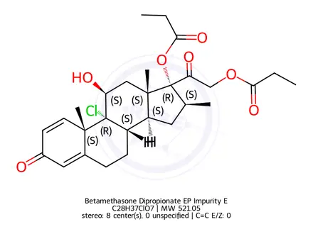 Chemical structure of Betamethasone propionate EP Impurity E