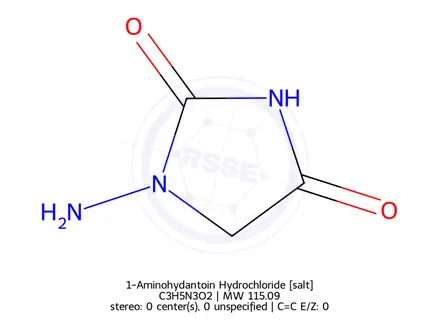 Chemical structure of 1-Aminohydantoin