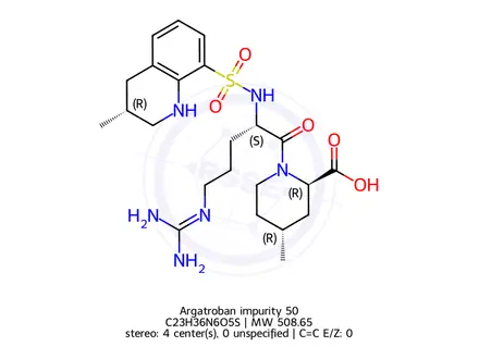 Chemical structure of Argatroban impurity 50