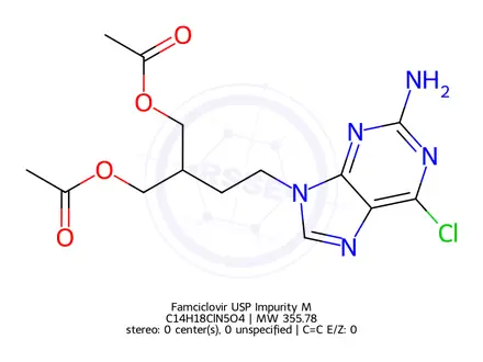 Chemical structure of Famciclovir USP Impurity M