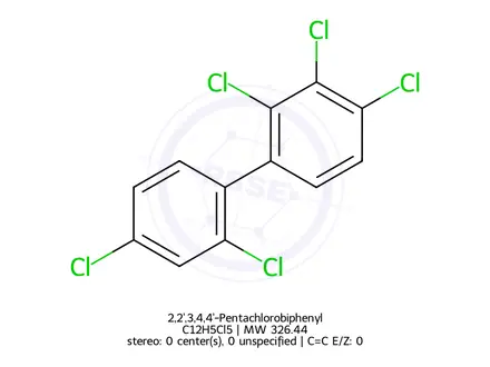 Chemical structure of 2,2',3,4,4'-Pentachlorobiphenyl
