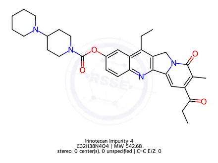 Chemical structure of Irinotecan ring opening impurity