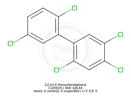 Chemical structure of 2,2',4,5,5'-Pentachlorobiphenyl
