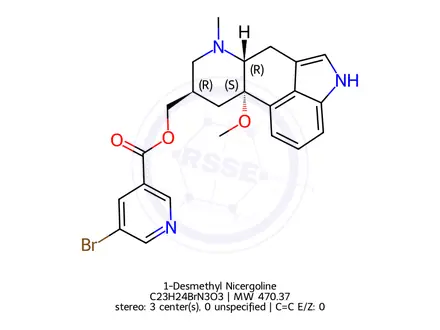 Chemical structure of 1-Desmethyl Nicergoline