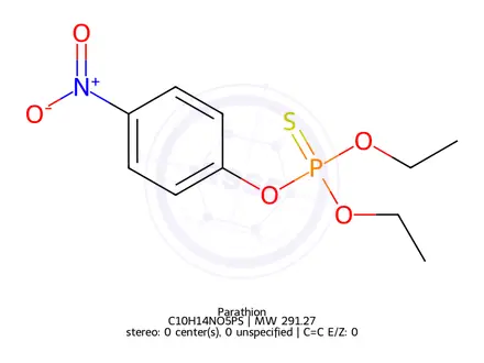 Chemical structure of Parathion