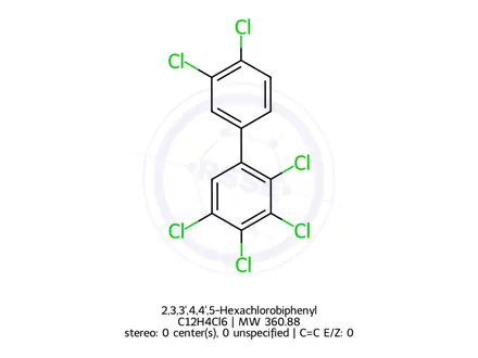Chemical structure of 2,3,3',4,4',5-Hexachlorobiphenyl