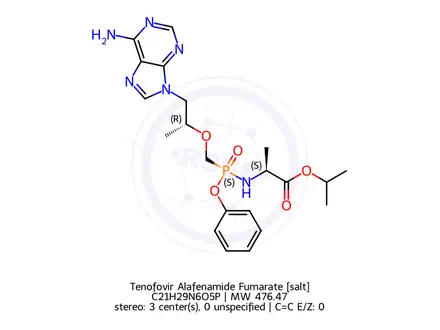 Chemical structure of Tenofovir Alafenamide Impurity 37(Fumarate)