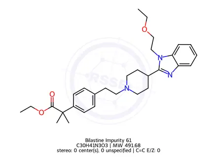 Chemical structure of Bilastine Impurity 61