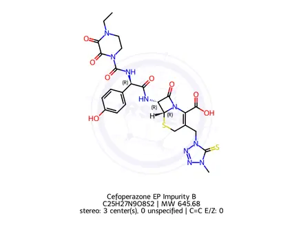 Chemical structure of Cefoperazone EP Impurity B