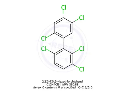 Chemical structure of 2,2',3,4',5',6-Hexachlorobiphenyl