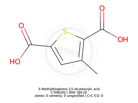 Chemical structure of 3-Methylthiophene-2,5-dicarboxylic acid