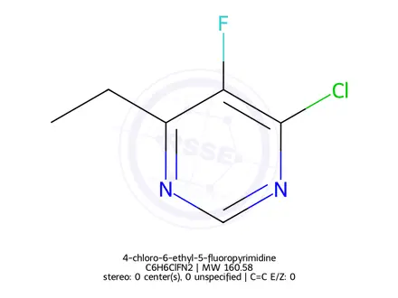 Chemical structure of 4-chloro-6-ethyl-5-fluoropyrimidine