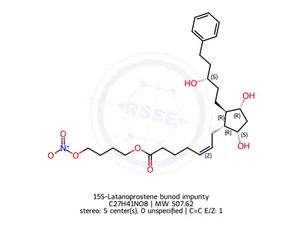 Chemical structure of 15S-LATANOPROSTENE BUNOD IMPURITY