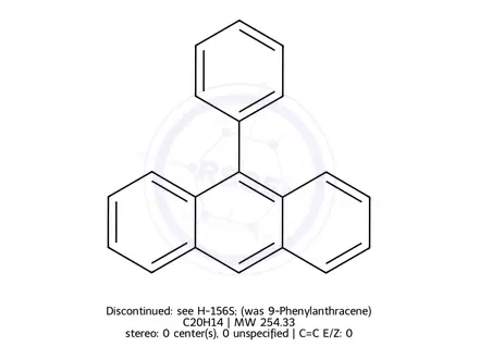 Chemical structure of Discontinued: see H-156S; (was 9-Phenylanthracene)