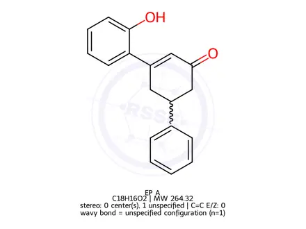 Chemical structure of Warfarin Sodium Impurity 1 (Warfarin Sodium EP Impurity A) (Mixture of Enantiomers)