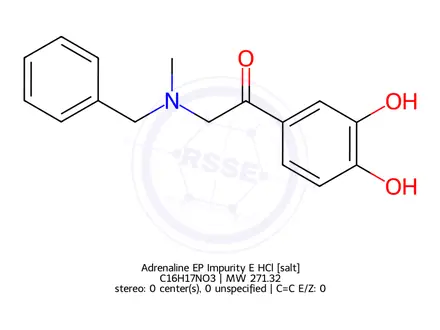 Chemical structure of 2-(Benzylmethylamino)-3',4'-dihydroxyacetophenone