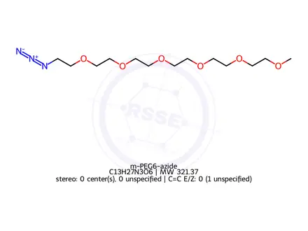 Chemical structure of m-PEG6-azide
