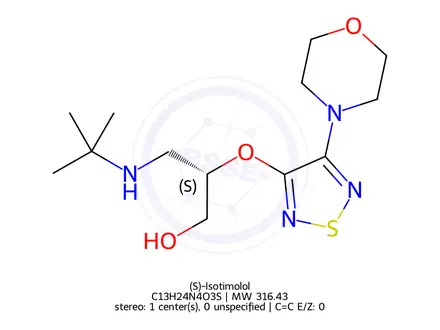 Chemical structure of Timolol EP Impurity (S-isomer)