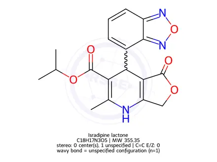 Chemical structure of Isradipine Lactone