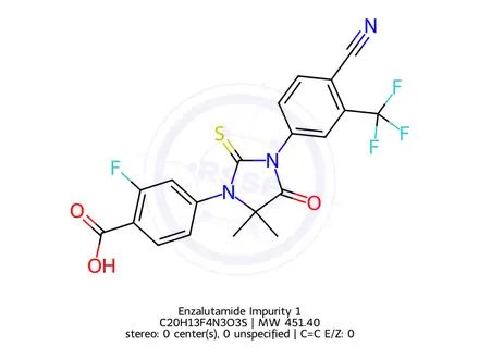Chemical structure of Enzalutamide Impurity 1