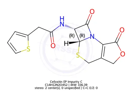 Chemical structure of Cefoxitin EP Impurity C