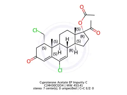 Chemical structure of Cyproterone Acetate EP Impurity C