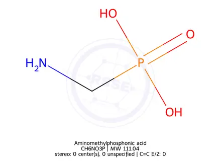 Chemical structure of Aminomethylphosphonic acid