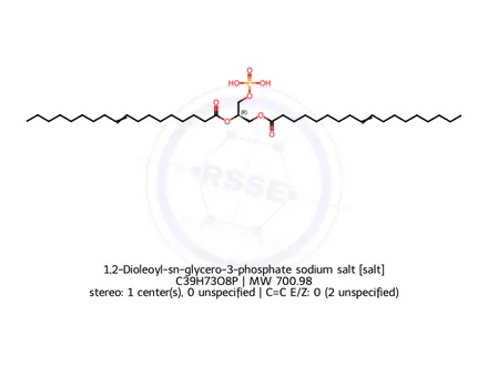 Chemical structure of 1,2-Di[cis-9-Octadecenoyl]-Sn-Glycero-3-Phosphate Sodium Salt