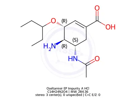 Chemical structure of Oseltamivir EP Impurity A