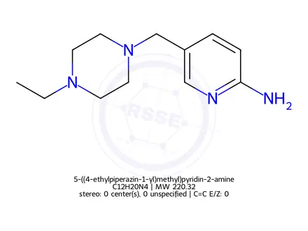 Chemical structure of 5-((4-ethylpiperazin-1-yl)methyl)pyridin-2-amine