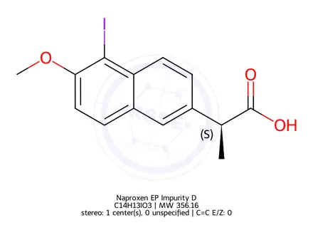 Chemical structure of Naproxen EP Impurity D