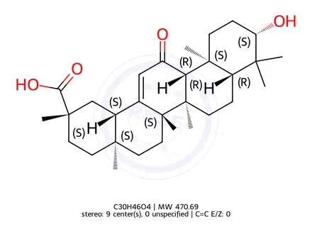 Chemical structure of Glycyrrhetinic Acid Impurity 14