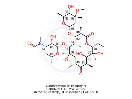Chemical structure of Clarithromycin Impurity H