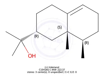 Chemical structure of (+)-Valerianol