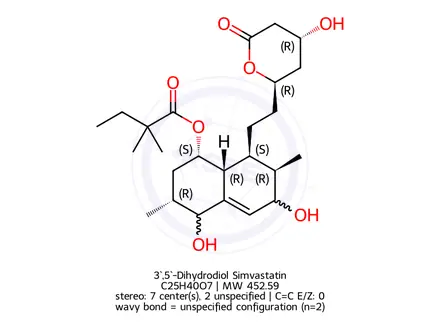 Chemical structure of 3`,5`-Dihydrodiol Simvastatin