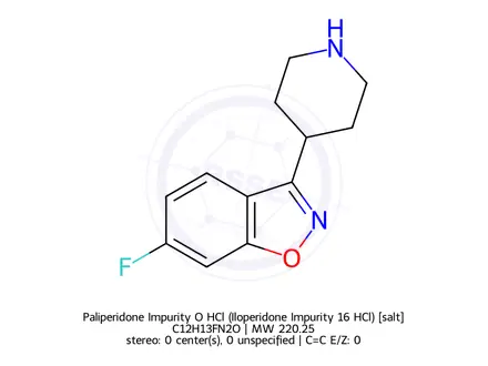 Chemical structure of Paliperidone Impurity O HCl (Iloperidone Impurity 16 HCl)