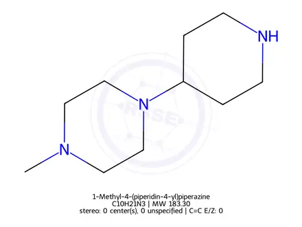 Chemical structure of 1-Methyl-4-piperidin-4-yl-piperazine (Brigatinib impurity)