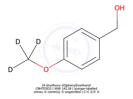 Chemical structure of [4-(methoxy-d3)phenyl]methanol