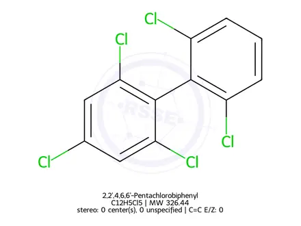 Chemical structure of 2,2',4,6,6'-Pentachlorobiphenyl