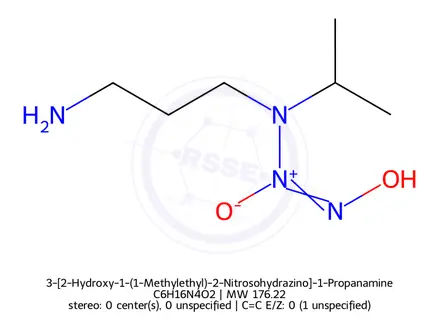 Chemical structure of 3-[2-Hydroxy-1-(1-Methylethyl)-2-Nitrosohydrazino]-1-Propanamine; Synthesis Attempts and Failure Report (NAP Test)