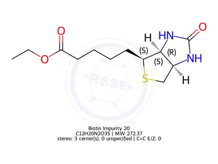 Chemical structure of Biotin Impurity 20