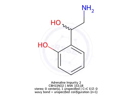 Chemical structure of Adrenaline Impurity 2