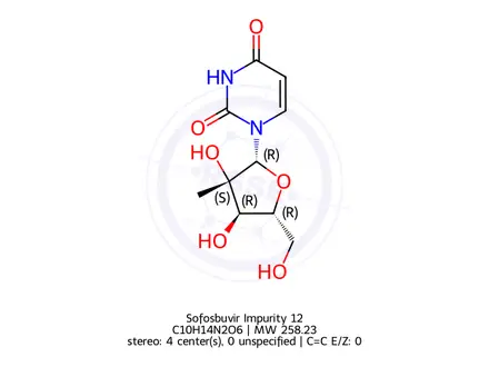 Chemical structure of Sofosbuvir Impurity 12