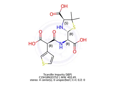 Chemical structure of Ticarcillin Impurity D(EP)