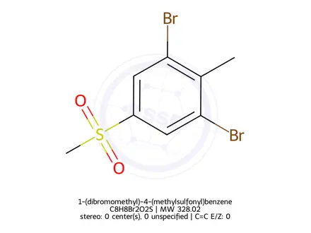 Chemical structure of 1-(dibromomethyl)-4-(methylsulfonyl)benzene
