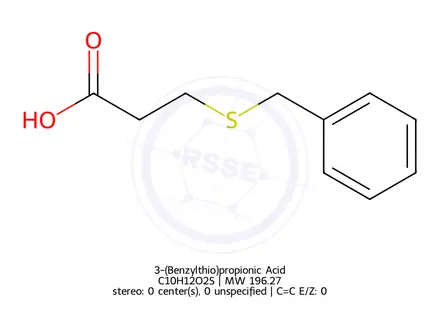 Chemical structure of 3-(Benzylthio)propionic Acid