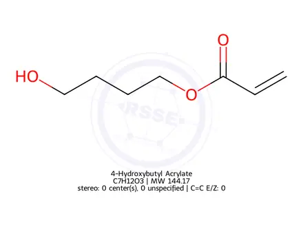 Chemical structure of 4-Hydroxybutyl Acrylate