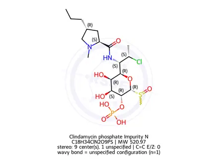 Chemical structure of Clindamycin phosphate Impurity N